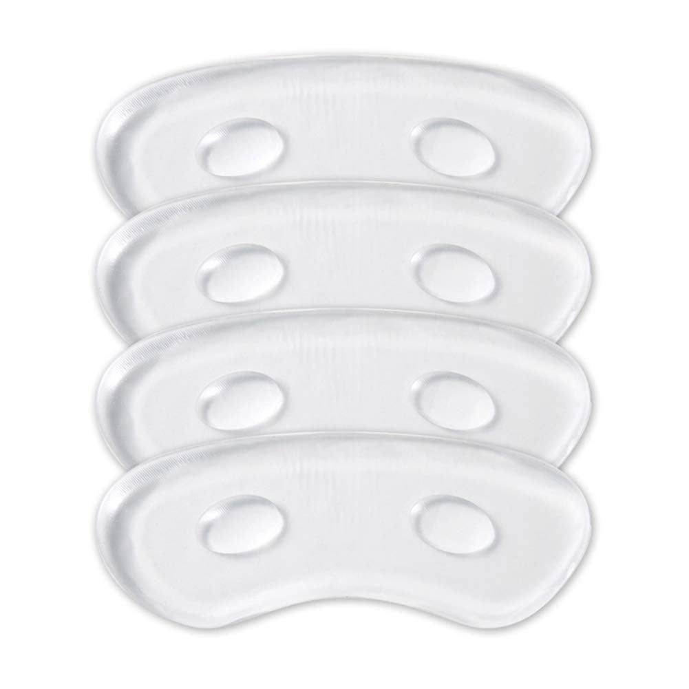 4Pairs(8PCS) Transparent Invisible Silicone Gel High Heel Stick-on Shoe Heel Pad Anti-Slip Shoe Cushions Stickers Anti-Friction Soft Footwear Inserts Liners for Foot Care Heel Protection