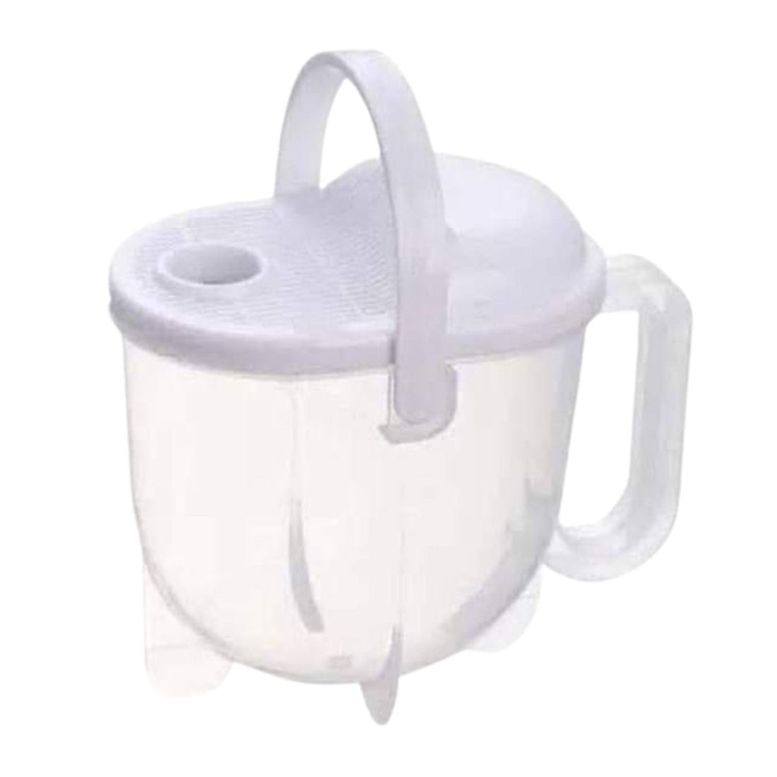 Rice Storage Container with Handle and Pour Spout, 18cm x 16cm, Clear White