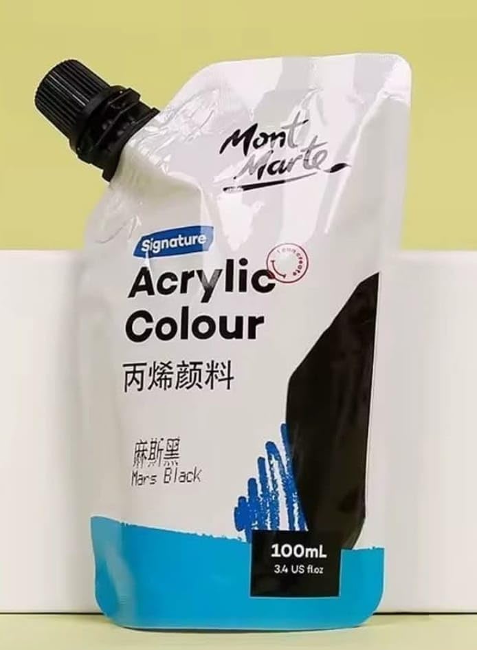 انبوبة اكريليك سائل 100 ملى مون مارتي Mars Black