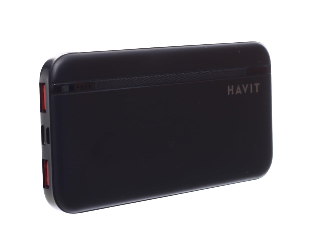 Havit PB90 Power Bank 10000mAh Slim Fast Charging – PD 20W & 22.5W, Dual Output Ports (USB-C + USB-A), Compatible with iPhone 15/14/13/12, Samsung Galaxy S24/S23, Huawei, Xiaomi, iPad and More