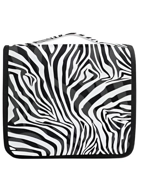 Cosmetic Bag - Hanging Travel Organizer Featuring Zebra Pattern, Durable and Compact for Carrying Makeup, Toiletries, and Personal Items During Vacation or Business Trips (Option 2)