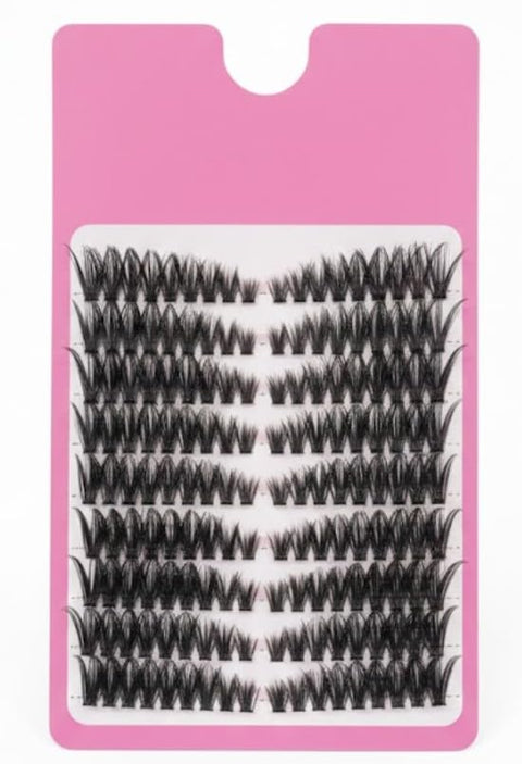 Cluster Lashes 240 Pcs Individual Lashes 60D D Curl False mix Eyelashes Extension Reusable Soft Lashes Extension Diy at Home-mix