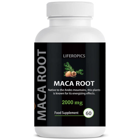 Maca Root 2000ml Urinary System Health Immune Support Reproductive Health Men Prostate Support 60 Capsules
