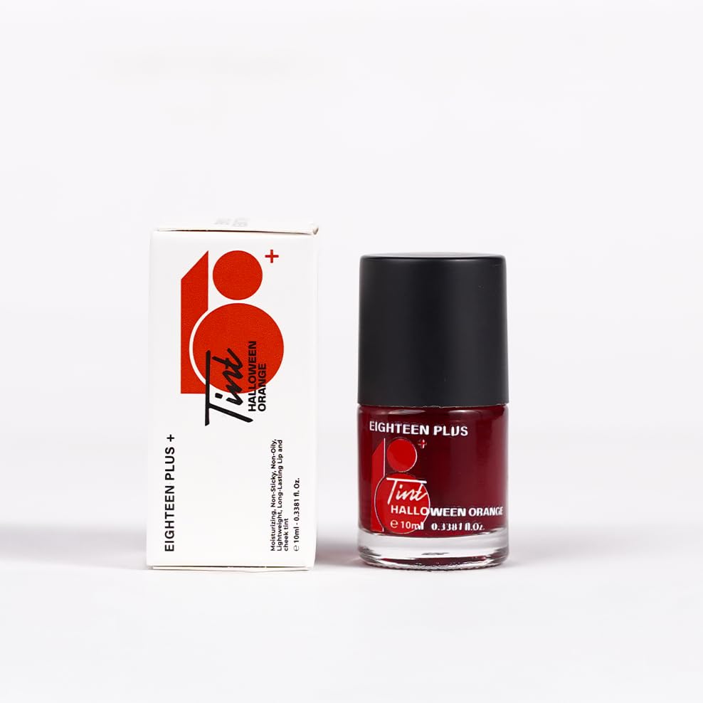 Lip and Cheek Tint, Halloween Orange, Moisturising, Lightweight, Long-Lasting, 10ml