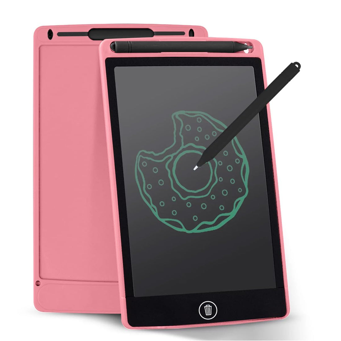 LCD Writing Tablet for Kids & Adults, Eye Protection, Eco-Friendly with Erase Button, High Brightness Screen, Paperless, 12-Inch (Pink)