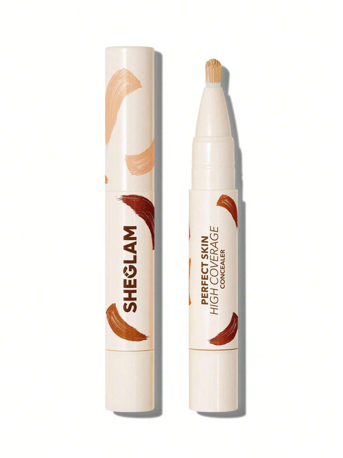 SHEGLAM Perfect Skin High Coverage Concealer - Liquid Concealer Brush Moisturizing Weightless All - Day Hydrate Concealer Makeup (Chantilly)