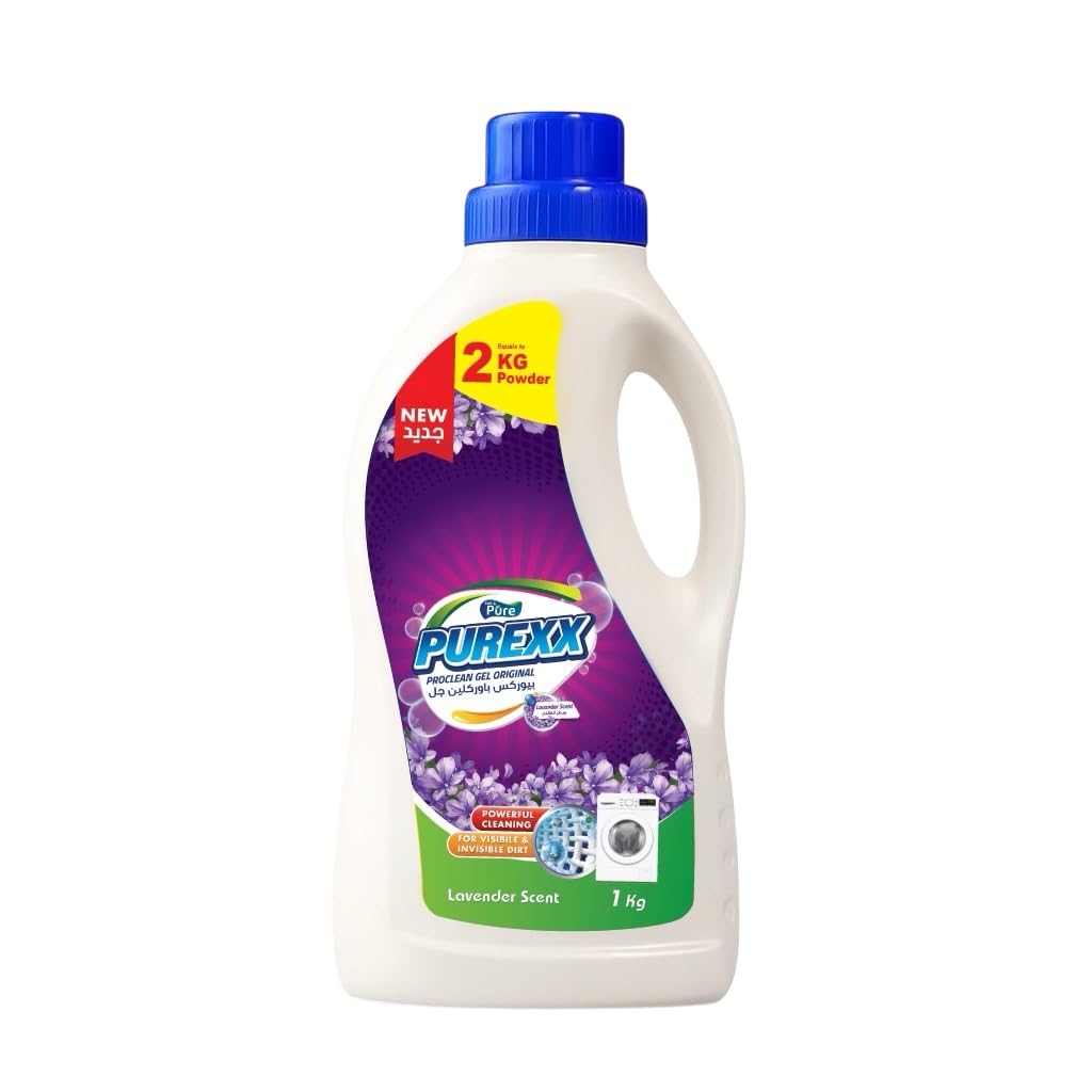 PUREXX Detergent Gel for Automatic and Top Load Machines with Lavender, 1 kg