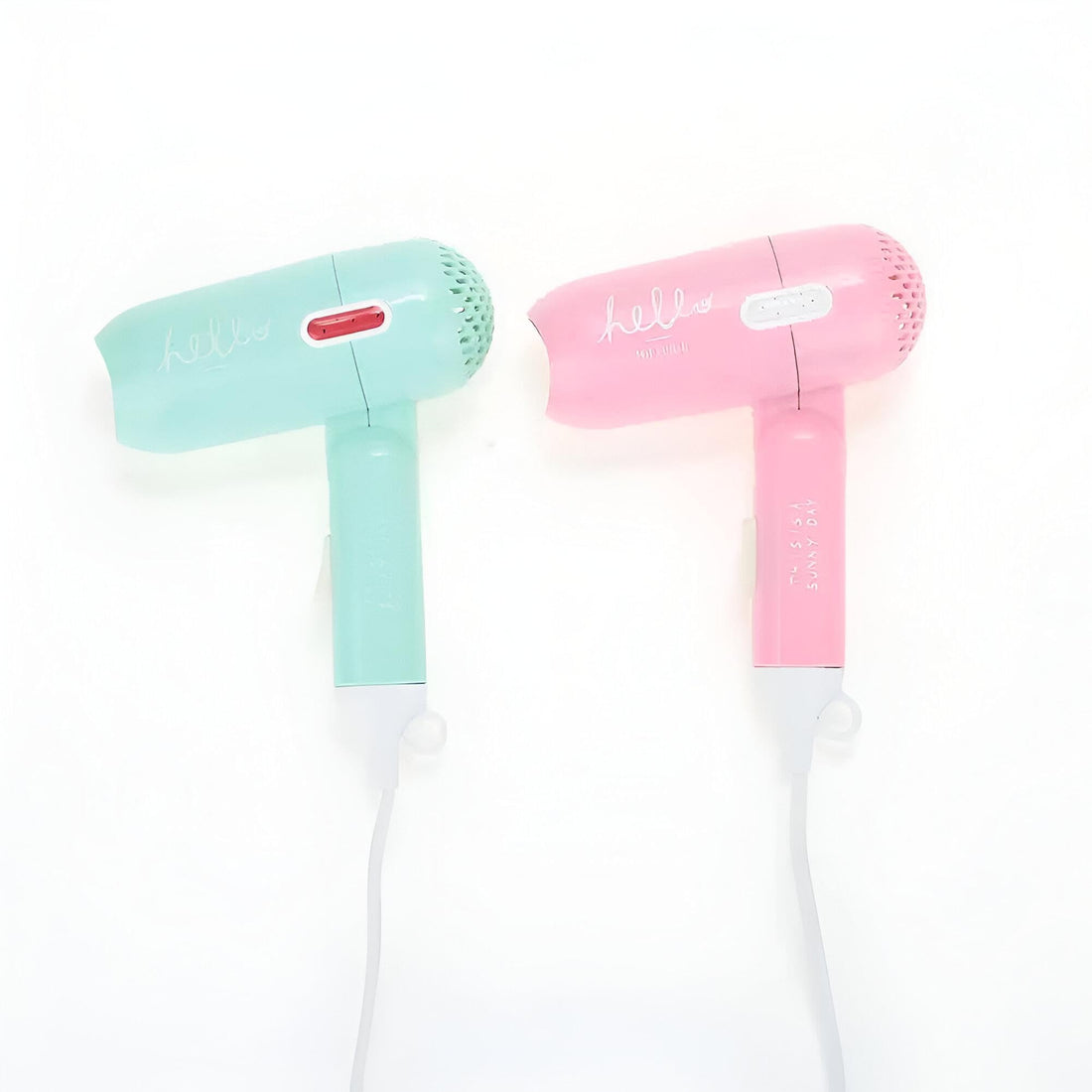 Travel Hair Dryer, Hair Dryer for Adults and Kids, Foldable Hair Dryer with 2 Speed Settings, Different Colors Available (2 Dryers)