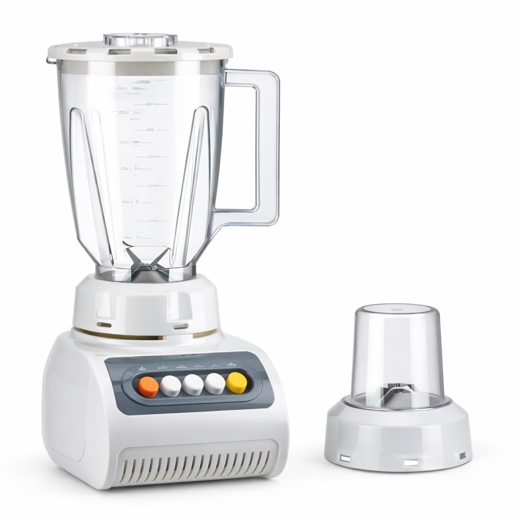 OVA Electric Blender with 1.5L Jug – Stainless Steel Blades, Includes Grinder Attachment, Suitable for Mixing and Blending, Kitchen Appliance for Home Use