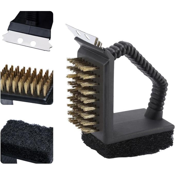 Grill Clean in Minutes – Professional Power 3-in-1 Brush & Scraper