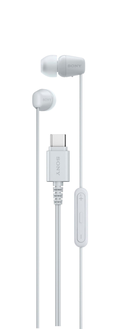 Sony IER-EX15C USB-C Wired In-Ear Headphones with Mic and Inline Remote – White