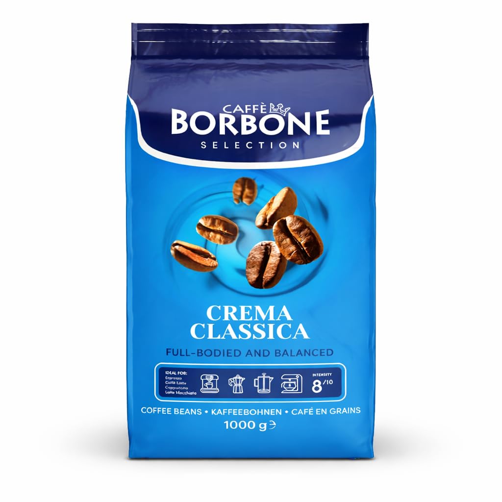 Caffè Borbone Crema Classica Whole Bean Coffee, Arabica and Robusta Blend, Medium Roast, 2.2 lb Bag (Pack of 1)