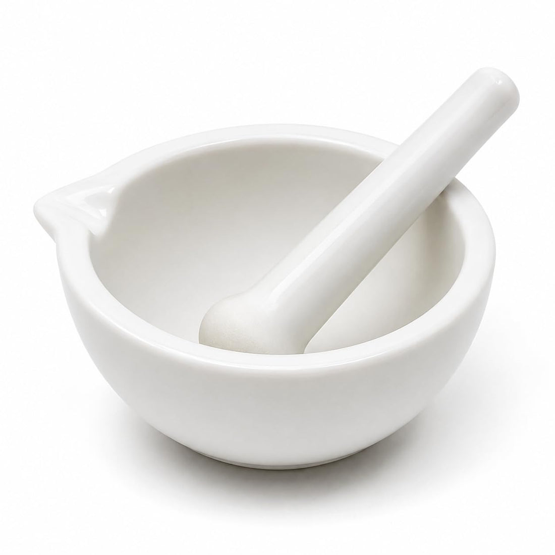 10cm White Ceramic Mortar and Pestle for Laboratories and Laboratories – Mortar and Pestle 10cm