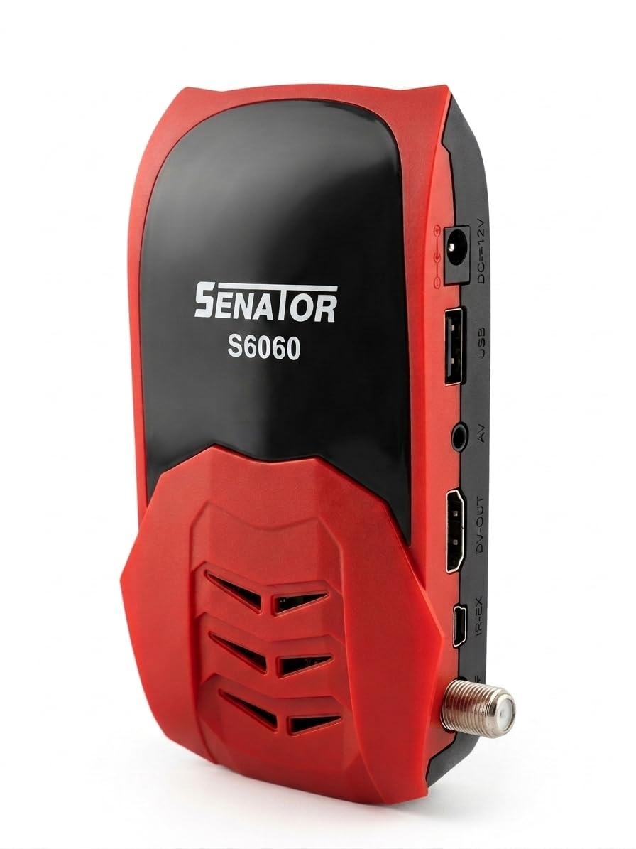 SENATOR S6060 Receiver TV Remote Control, Multifunctional Programming, Compatible with Multiple Devices, Red