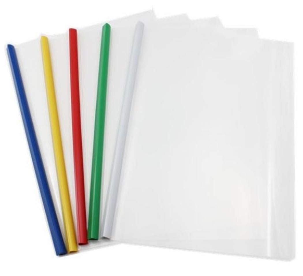 Large Capacity Set A4 Rail Slide File Slide Bar Folder Clear 5 Colors 10 Pieces