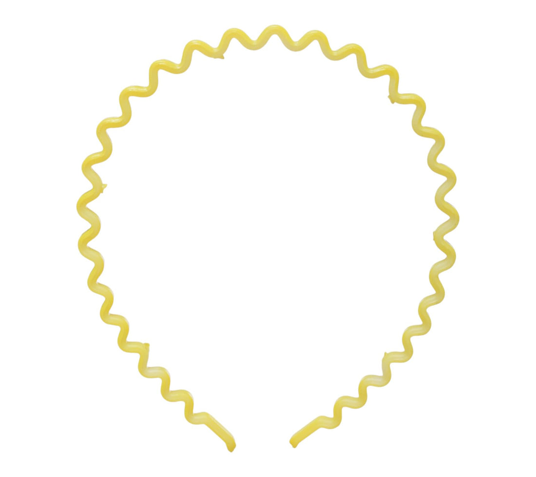 Daphne Plastic Hair Band For Girls - Yellow