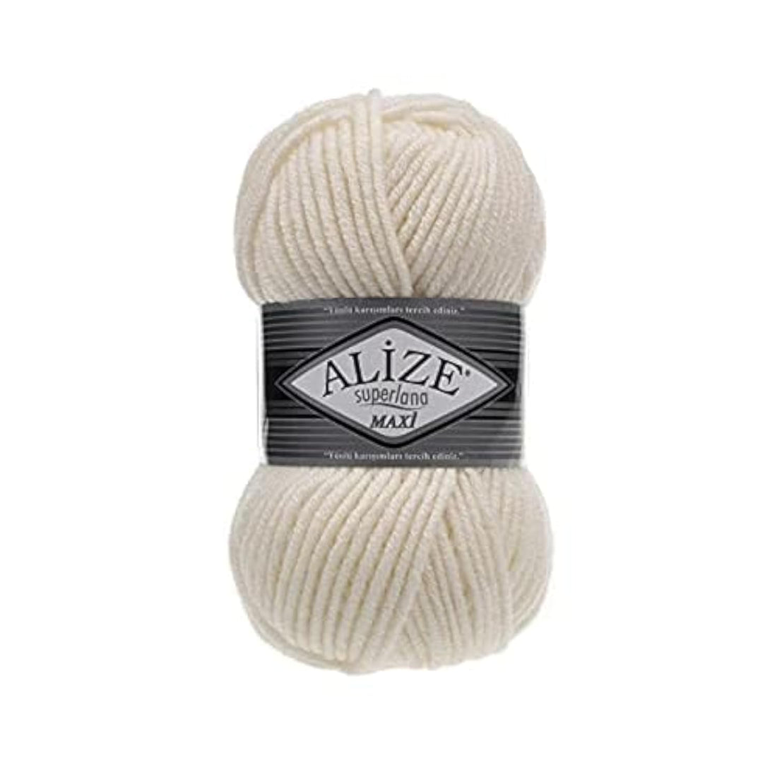 Alize SUPERLANA MAXI 62 Light Cream - Crochet and Knitting Yarn
