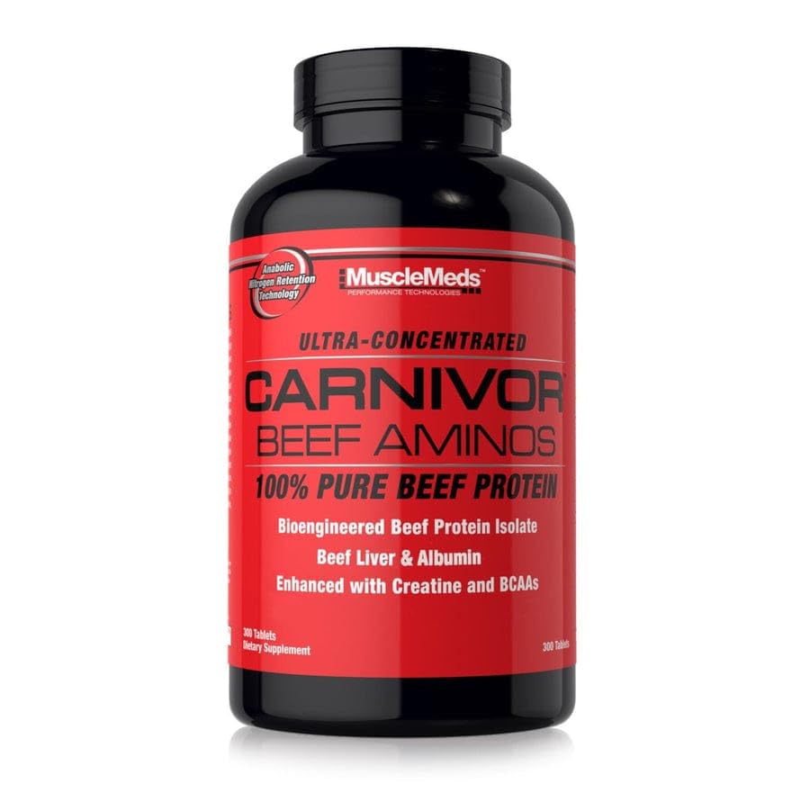 Carnivor Amino Tablets | 300 Count | Hydrolyzed Protein Source | Natural Amino Acid Support | Gluten Free, Non-GMO