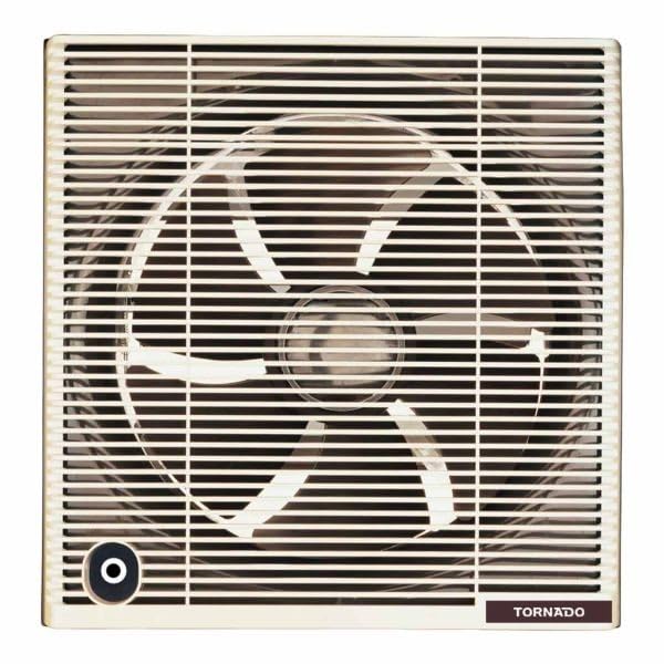 TORNADO Bathroom Ventilating Fan Diameter 20 cm, Installing Frame Dimensions 25 x 25 cm, Privacy Grid, 2 Directions, Silent Action, Body Metal (5 Years Full Free Warranty) Creamy TVS-20CM