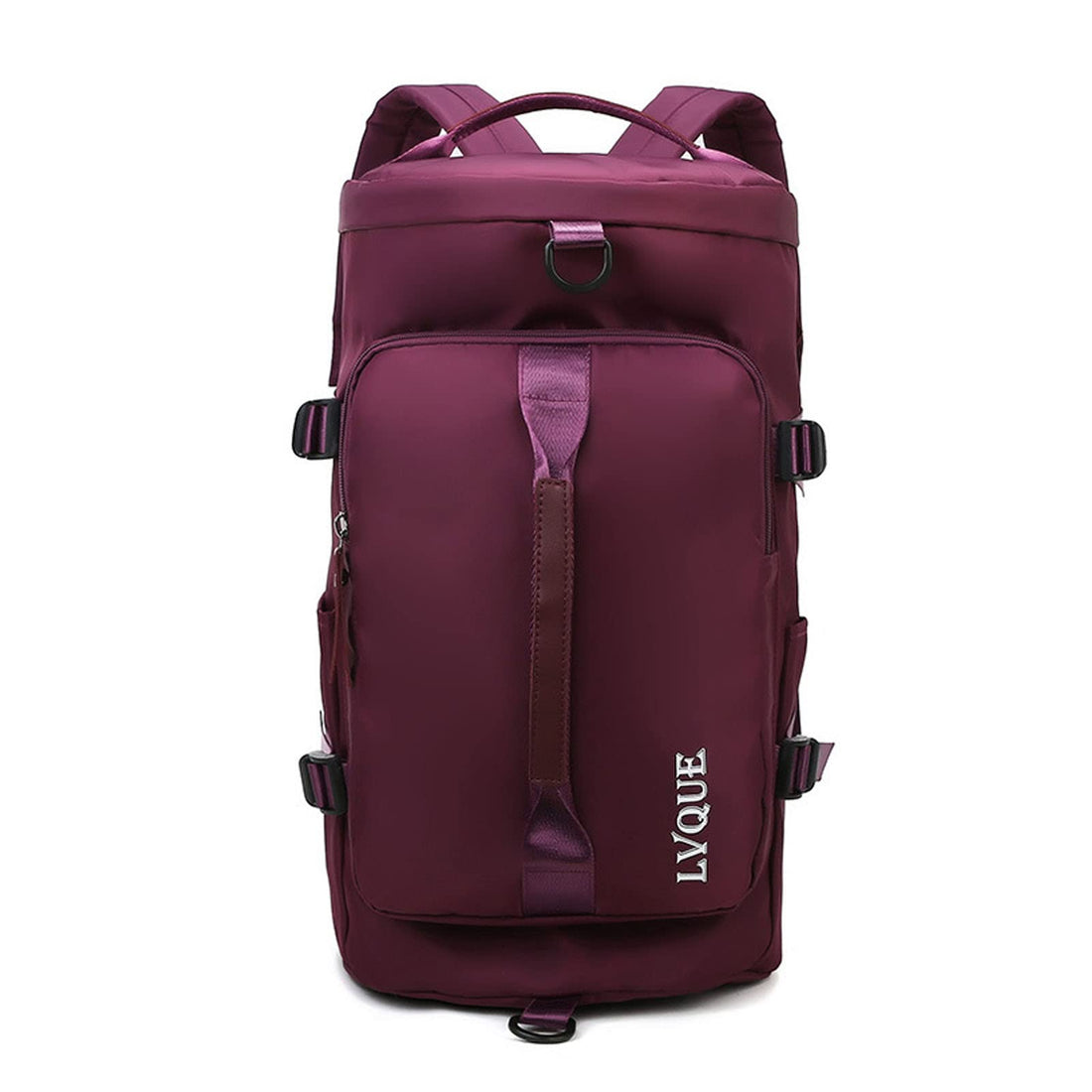 FANDARE Travel Bag Gym Backpack Bag Gym Sports Bag Women Men Weekend Bag Hiking Bag Travel Hand Bag with Wet Pocket and Shoe Compartment, Dark Purple, L, Active