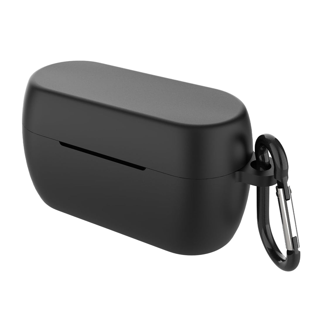 Dl3 Mobilak Silicone Case Compatible with Jabra Elite 2 Earbuds, Soft Silicone Protective Case Cover, Shockproof Sleeve with Carabiner For Jabra Elite 2 (Black)