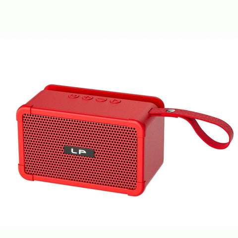 Portable Bluetooth Speaker with Powerful Sound and Deep Bass – Wireless Speaker with FM Radio and Phone Holder – Support USB Flash & Memory Card – for Trips and Parties (Red)