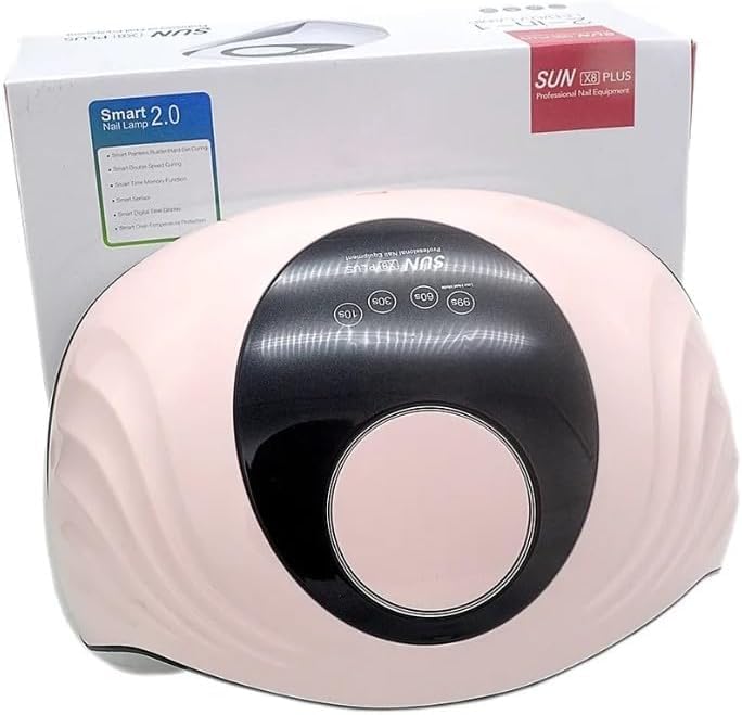 UV Nail Lamp 120W LED Nail Dryer for Gel Polish with Timer for Manicure and Pedicure Salon Home (Pink)