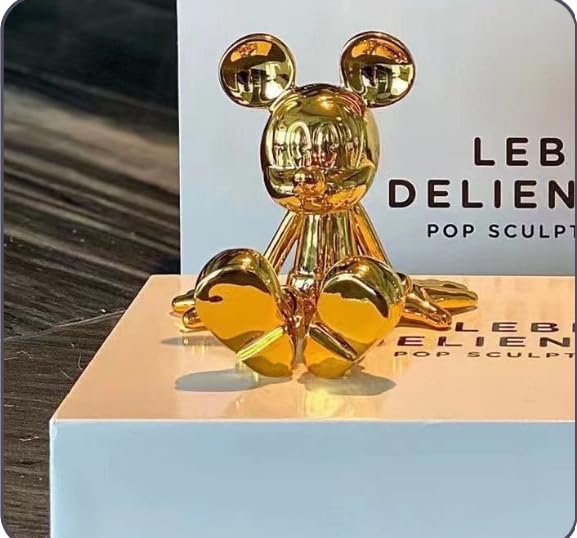 Home Care G-432 Decorative Mickey Statue, Gold Resin, Disney Decor,Home Use
