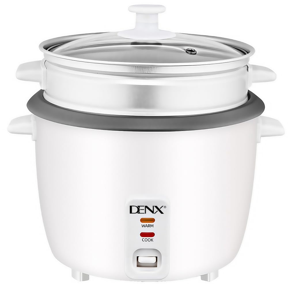 DENX DX2085 0.6L Electric Rice Cooker 350W – Compact Mini Multi-Function Cooker for Rice, Soup & Stew | Non-Stick Inner Pot, Fast Heating, Automatic Keep Warm, Easy Clean, 220–240V