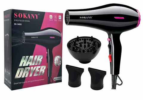 Sokany SK-14002 2400W Hair Dryer, Black