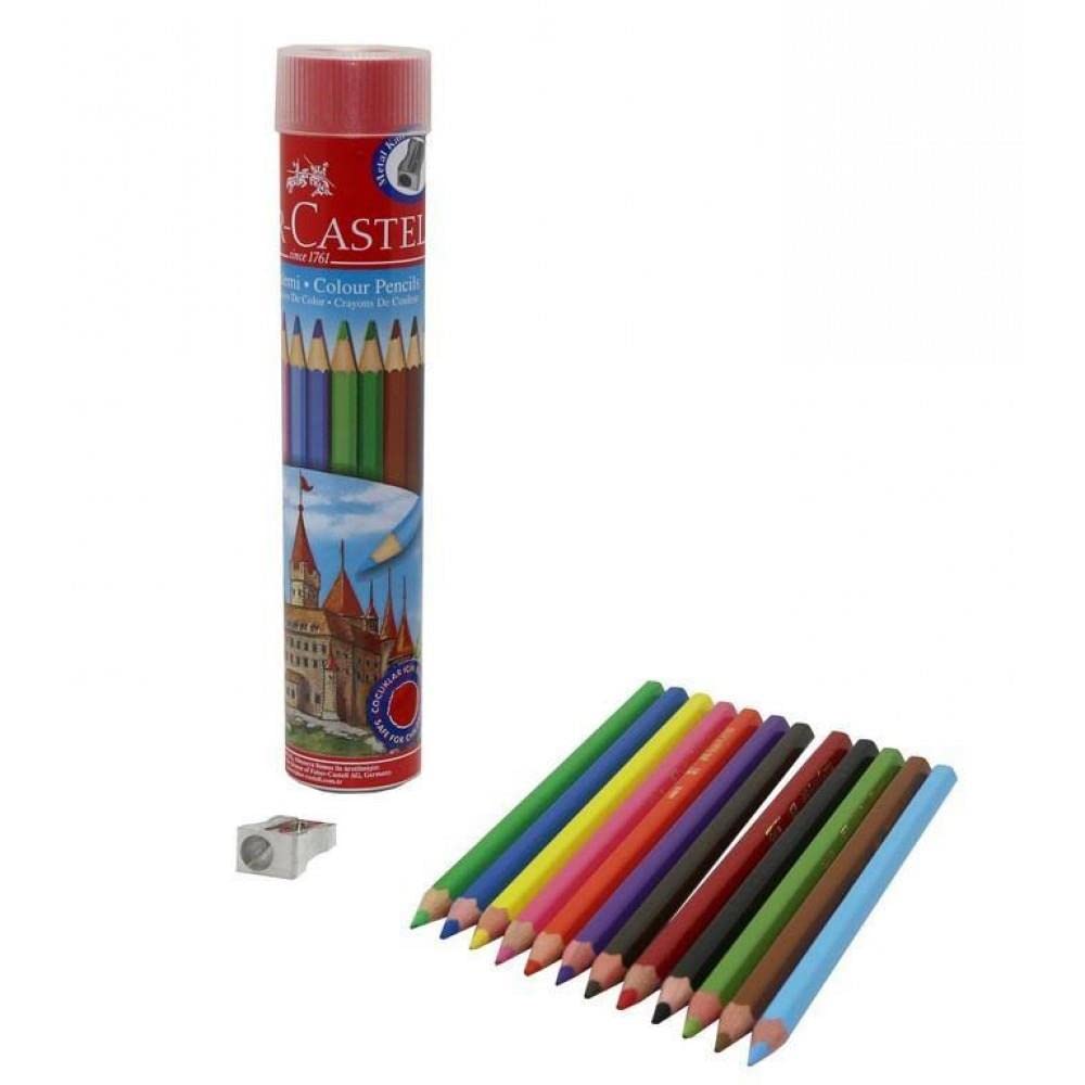 Adel Faber-Castell-Colored Pencil 12 color Set in a Tin Tube