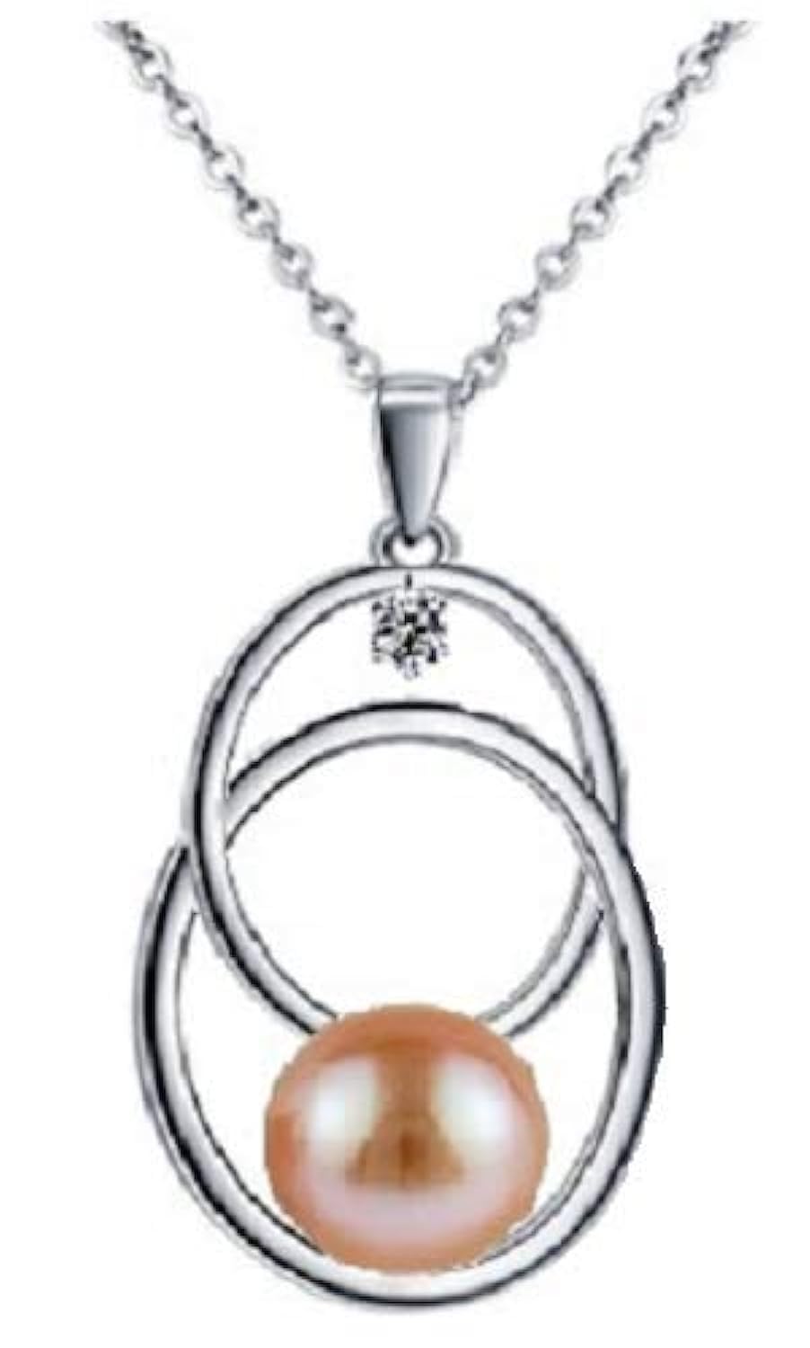 Pink Natural Pearl Silver Chain