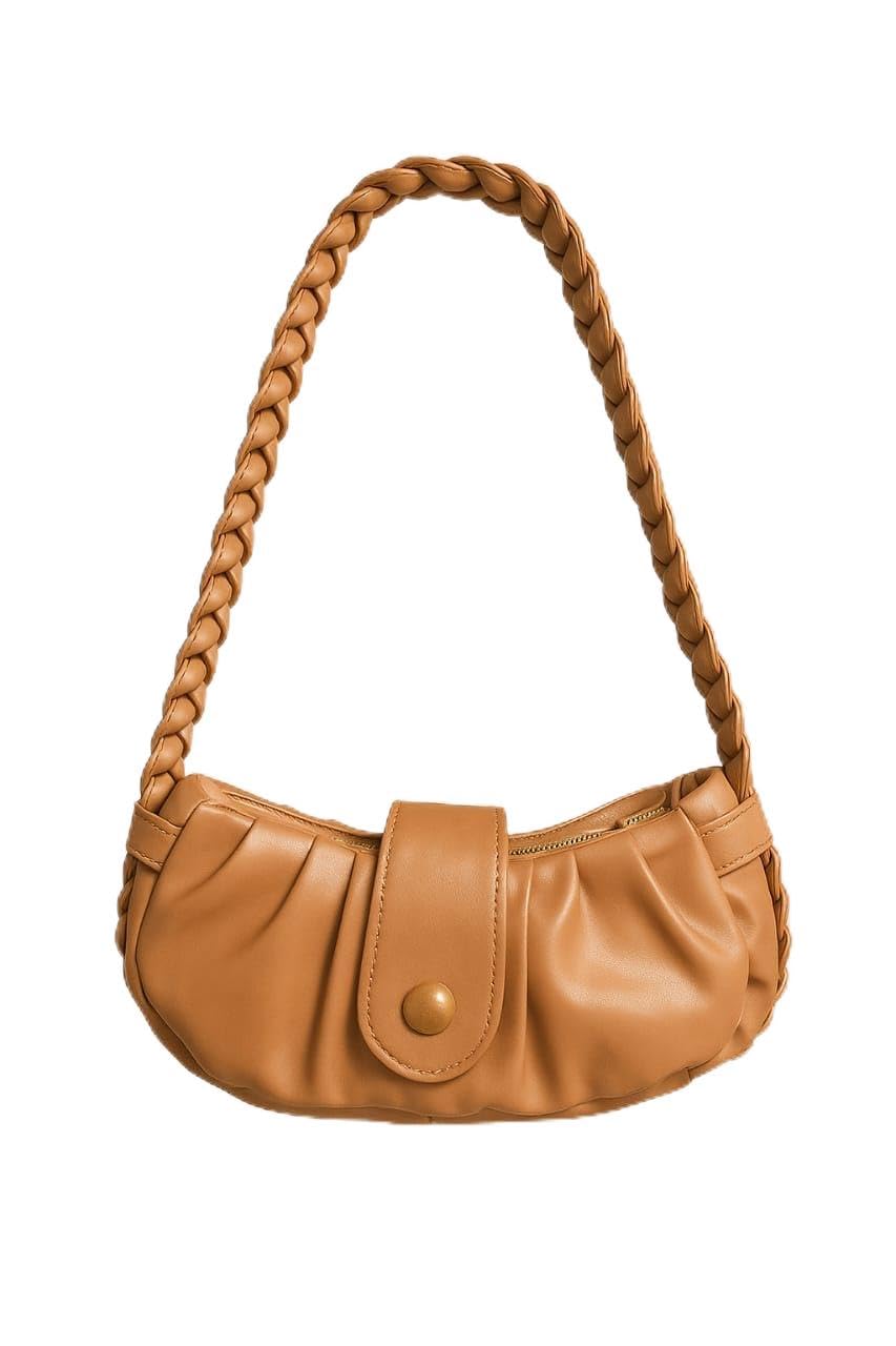 Women BAG Leather hand starp braided
