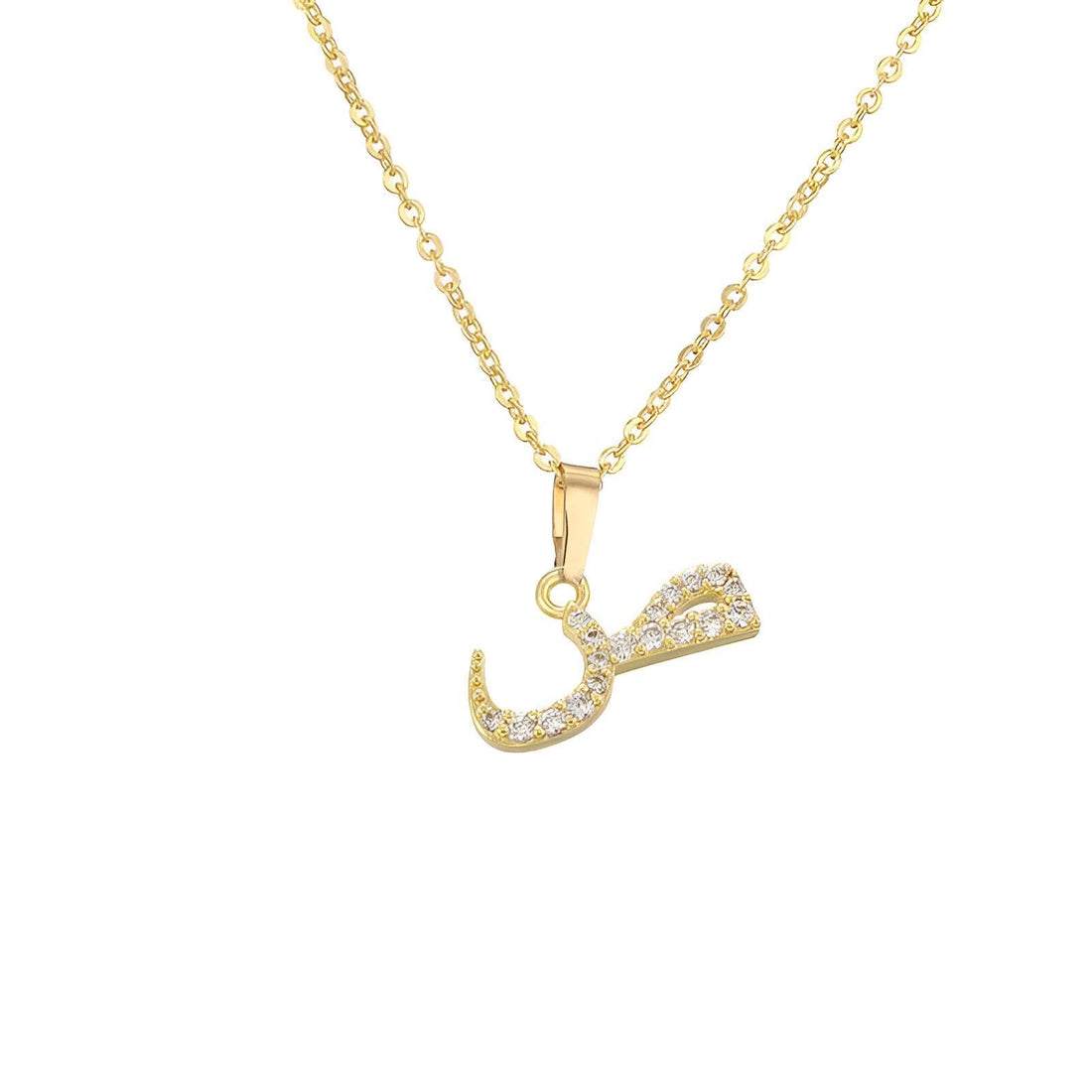 Custom Arabic Pendant - An adjustable stainless steel chain necklace featuring customizable Arabic letters, a timeless gift for birthdays and anniversaries, blending authenticity with modern style
