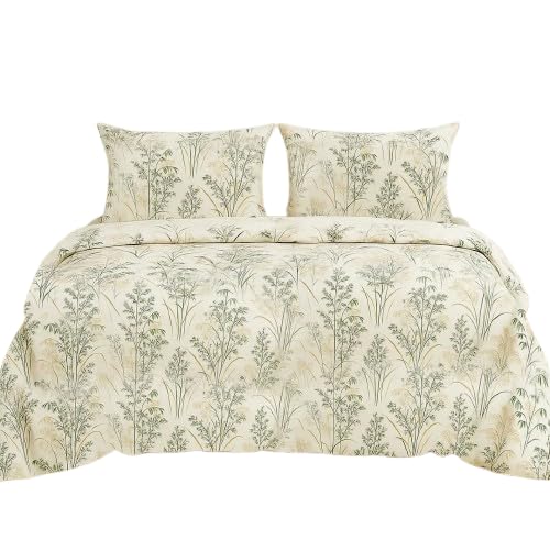 Quilt cover with zipper, 180 * 235 cm, Breeze green design