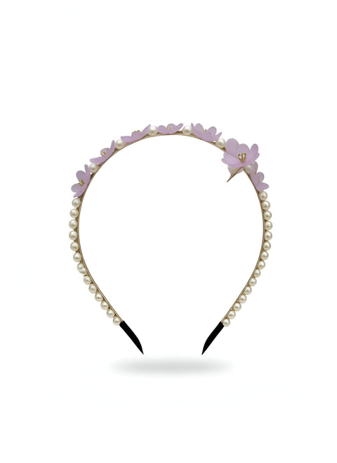 Elegant hairband - A simple yet elegant hair tie adorned with pearls, designed for brides, formal occasions, and everyday elegance with light comfort. (Model No.3 /1PCS)