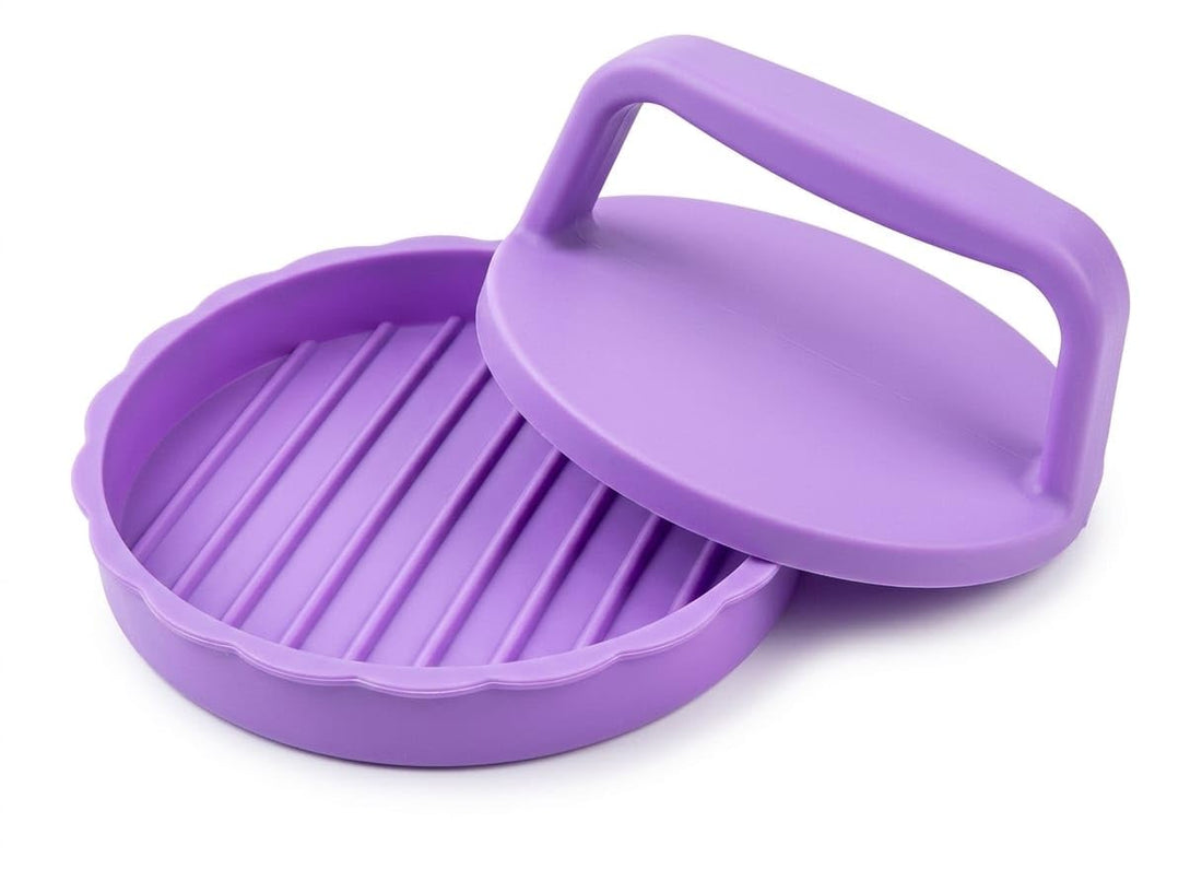 Burger Press for Burger Patty Maker Easy Release Mold Suitable for Chicken Beef Vegetarian Burger Folora Grill Tool (Mauve)