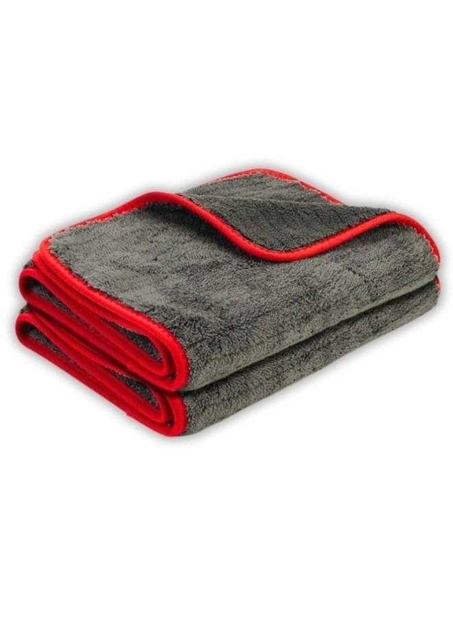 2 Pieces Ultra Thick Microfiber Towels - 1200 GSM - Super Absorbent, Lint Free & Scratch Free - Multi-Purpose - For Car, Home & Office - Grey - (40 * 40cm)