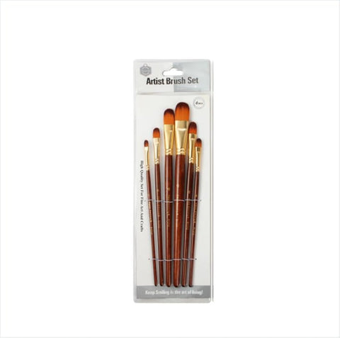 HS Keep Smiling Filbert Brush Set Of6