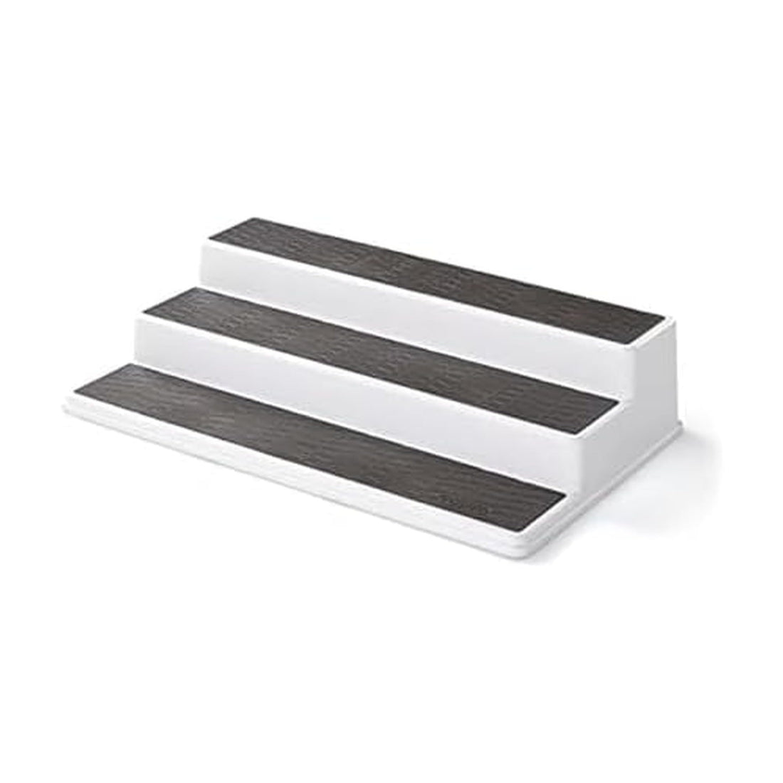 Copco 2555-0188 Non-Skid 3-Tier Spice Pantry Kitchen Cabinet Organizer, 15-Inch, White/Gray