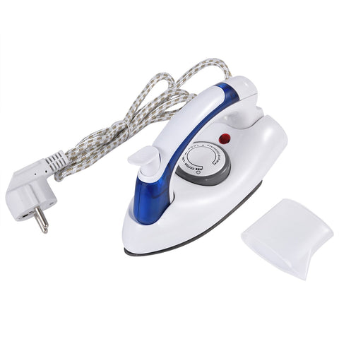 Headerbs Steam Iron, Portable Foldable Folding Compact Handheld Steam Travel Iron Temperature Control 17.7 * 9.5 * 7.5CM (EU Plug)