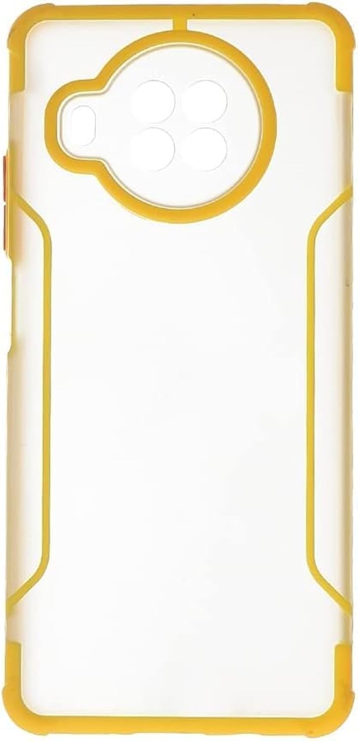 Plastic Back Cover Protector With Strong Colorful Edges Compatible With Xiaomi 10i - Yellow Red