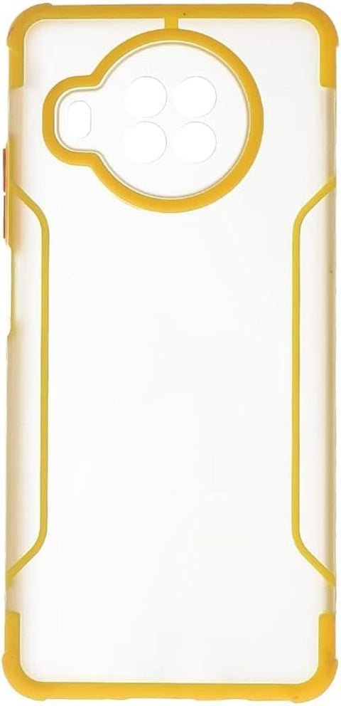 Plastic Back Cover Protector With Strong Colorful Edges Compatible With Xiaomi 10i - Yellow Red