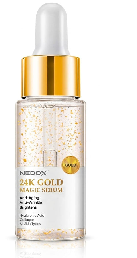NEEDOXi 24K Gold Magic Serum, Anti-Aging, Anti-Wrinkle, Brightens, with Hyaluronic Acid and Collagen, All Skin Types
