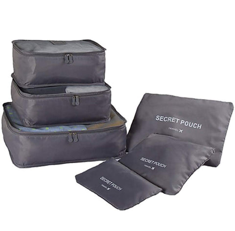 Other Set of 6 Travel Packing Organizer Bag Waterproof Dust Proof Foldable