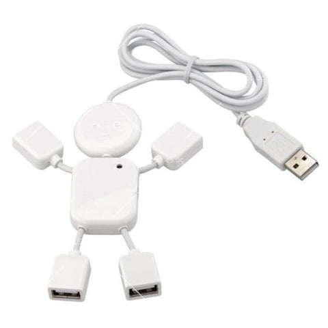 Keendex KX 3009 High Speed Mini 4 Port USB 2.0 Hub/Adapter - White