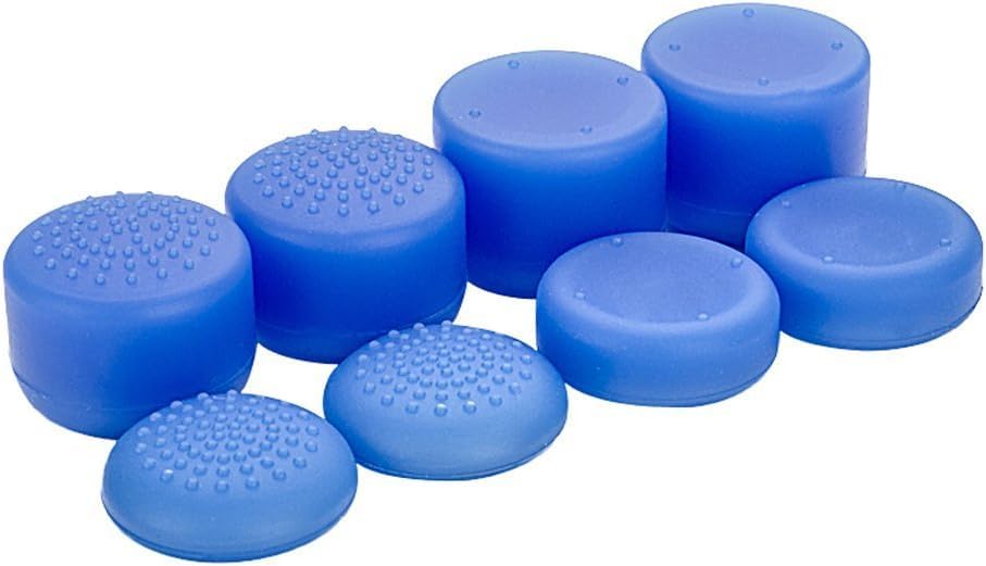8 Pack Silicone Protective Cover for Hand Joystick with Assorted Extension Heights for Improve Accuracy and Control Energy Case (Blue)