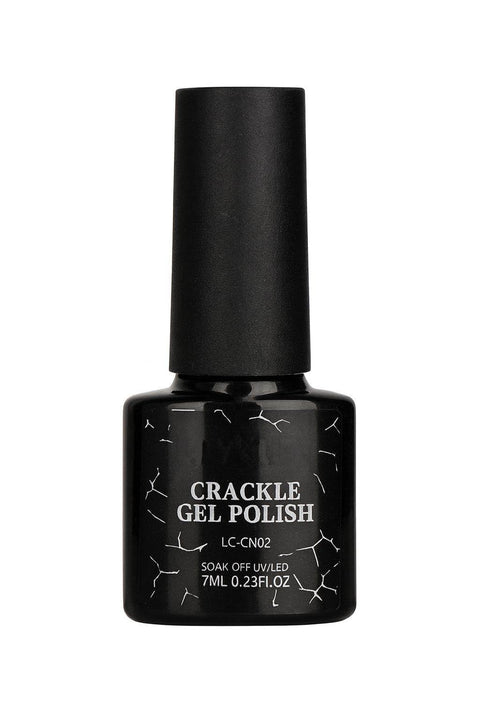 Magic Cracked Gel Nail Polish with UV-Activated Crackle Effect, Easy Gel Texture for Creative Nail Art Designs, Patterned Cracking Nail Lacquer for Salon and Home Use, Shade LC CN02