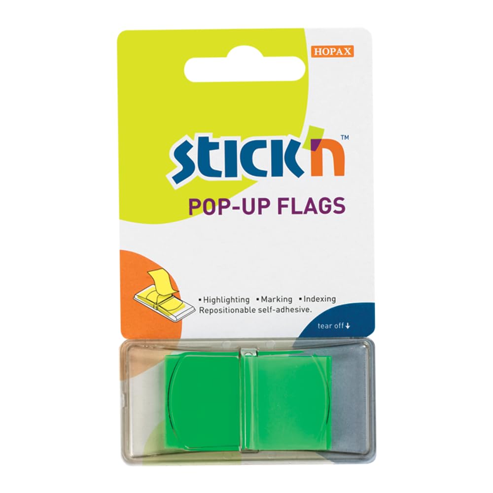 HOPAX-Stick'n 26011 Sticky Note 45X25 mm - Neon Lime, 50 Sheets