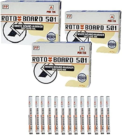 Roto Chalkboard Marker 3 Boxes (Red, Blue, Black)